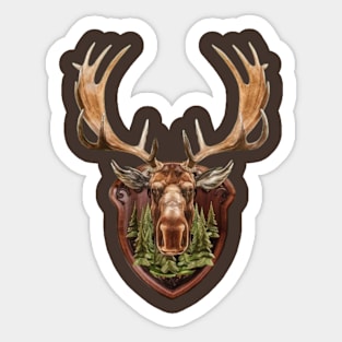 Moose Head Trophy Sticker